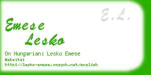 emese lesko business card